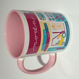 NWOT Moda Fabrics Coffee Mug Tea Cup Quilting Design for 40th Anniversary Pink